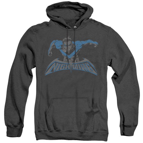 Image for Batman Heather Hoodie - Wing Of The Night