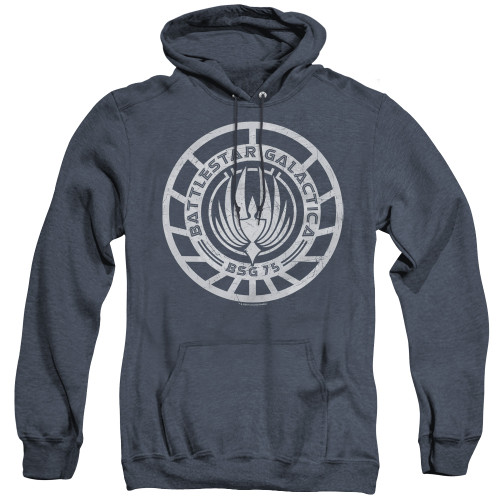 Image for Battlestar Galactica Heather Hoodie - Scratched BSG Logo