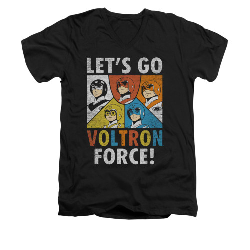 Voltron V-Neck T-Shirt Let's Go