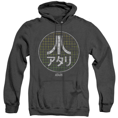 Image for Atari Heather Hoodie - Green Grid Kanji Logo