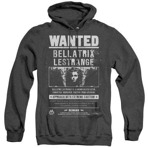 Image for Harry Potter Heather Hoodie - Bellatrix Lestrange Wanted Poster