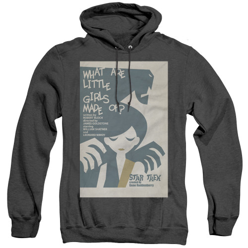 Image for Star Trek Juan Ortiz Episode Poster Heather Hoodie - Ep. 7 What Are Little Girls Made Of on Black
