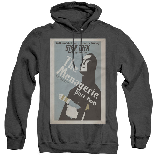 Image for Star Trek Juan Ortiz Episode Poster Heather Hoodie - Ep. 12 the Menagerie Part Two on Black