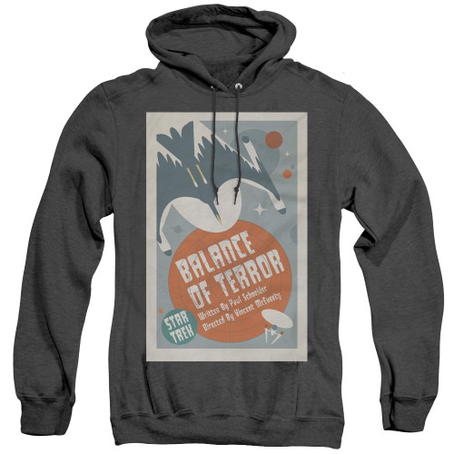 Image for Star Trek Juan Ortiz Episode Poster Heather Hoodie - Ep. 14 Balance of Terror on Black