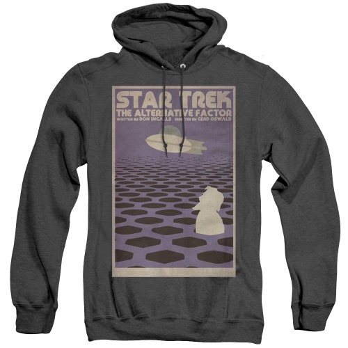 Image for Star Trek Juan Ortiz Episode Poster Heather Hoodie - Ep. 27 the Alternative Factor on Black