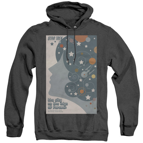 Image for Star Trek Juan Ortiz Episode Poster Heather Hoodie - Ep. 28 the City on the Edge of Forever on Black