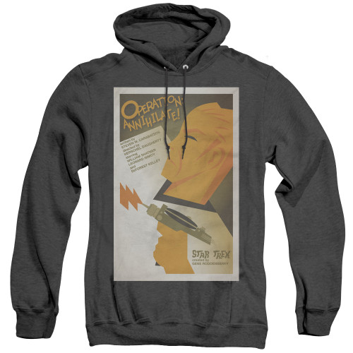 Image for Star Trek Juan Ortiz Episode Poster Heather Hoodie - Ep. 29 Operation: Annihilate! on Black