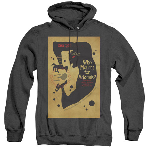 Image for Star Trek Juan Ortiz Episode Poster Heather Hoodie - Ep. 31 Who Mourns for Adonais on Black