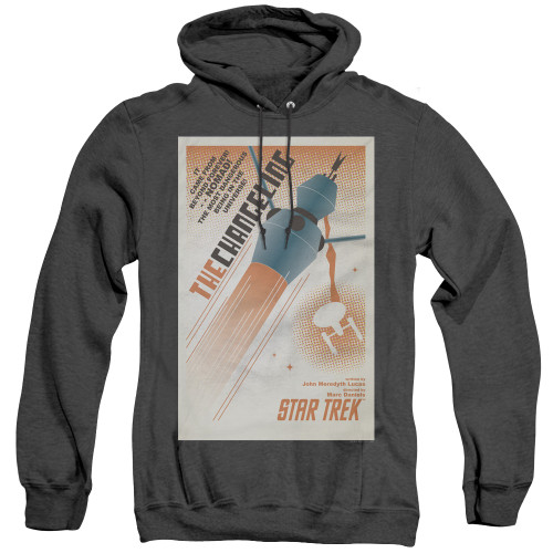 Image for Star Trek Juan Ortiz Episode Poster Heather Hoodie - Ep. 32 the Changeling on Black