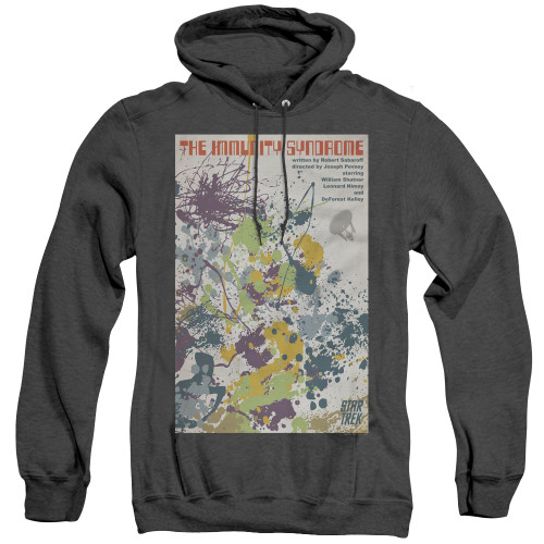 Image for Star Trek Juan Ortiz Episode Poster Heather Hoodie - Ep. 47 the Immunity Syndrome on Black