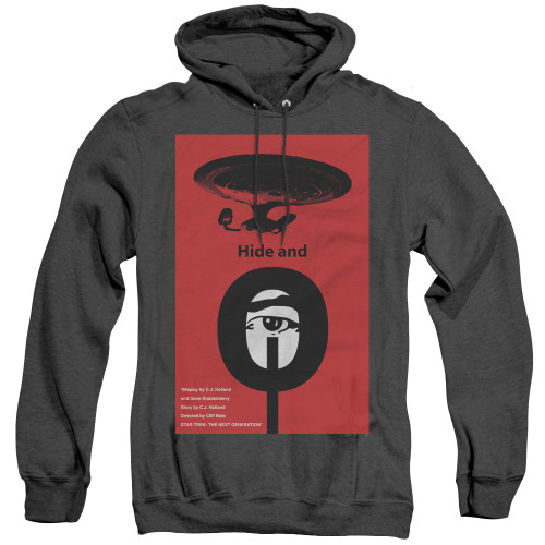 Image for Star Trek the Next Generation Juan Ortiz Episode Poster Heather Hoodie - Season 1 Ep. 10 Hide and Q on Black