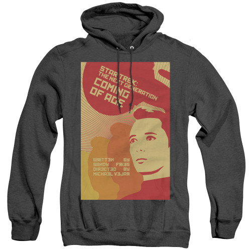 Image for Star Trek the Next Generation Juan Ortiz Episode Poster Heather Hoodie - Season 1 Ep. 19 Coming of Age on Black