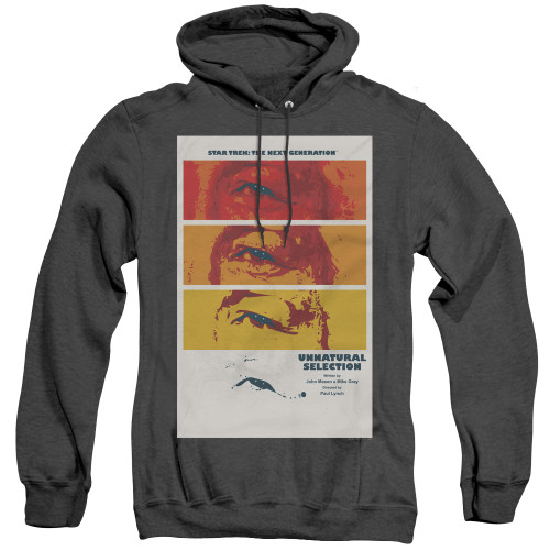 Image for Star Trek the Next Generation Juan Ortiz Episode Poster Heather Hoodie - Season 2 Ep. 7 Unnatural Selection on Black