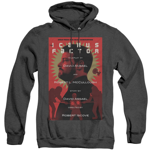 Image for Star Trek the Next Generation Juan Ortiz Episode Poster Heather Hoodie - Season 2 Ep. 14 Icarus Factor on Black