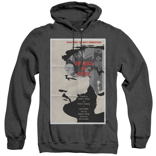 Image for Star Trek the Next Generation Juan Ortiz Episode Poster Heather Hoodie - Season 2 Ep. 22 Shades of Grey on Black