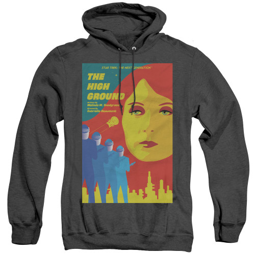 Image for Star Trek the Next Generation Juan Ortiz Episode Poster Heather Hoodie - Season 3 Ep. 12 the High Ground on Black