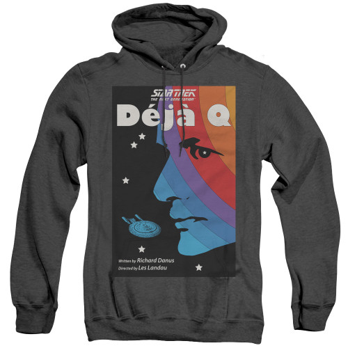 Image for Star Trek the Next Generation Juan Ortiz Episode Poster Heather Hoodie - Season 3 Ep. 13 Deja Q on Black