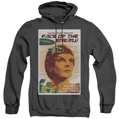 Image for Star Trek the Next Generation Juan Ortiz Episode Poster Heather Hoodie - Season 6 Ep. 14 Faces of the Enemy on Black