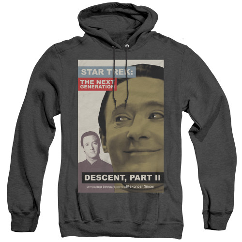 Image for Star Trek the Next Generation Juan Ortiz Episode Poster Heather Hoodie - Season 7 Ep. 1 Descent Part II on Black