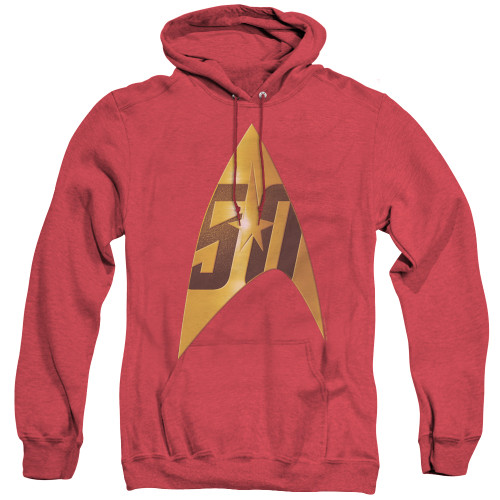 Image for Star Trek Heather Hoodie - Red Anniversary Delta