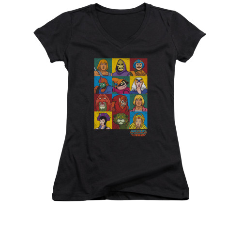 Masters of the Universe Girls V Neck T-Shirt - Character Heads