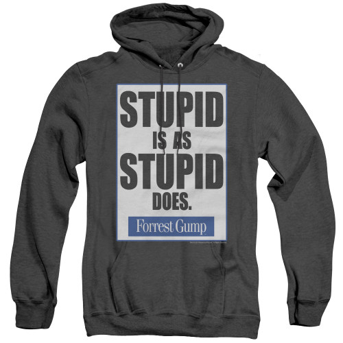 Image for Forrest Gump Heather Hoodie - Stupid is as Stupid Does