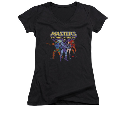Masters of the Universe Girls V Neck T-Shirt - Team of Heroes