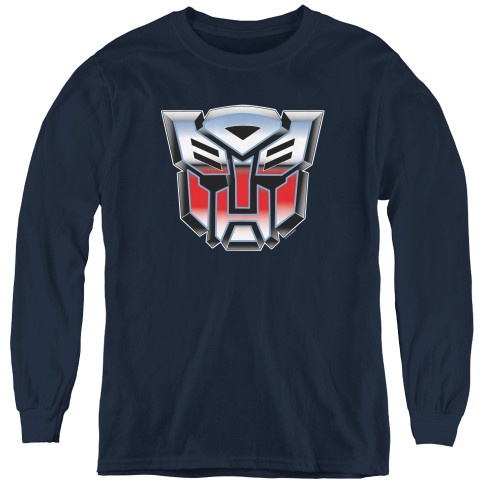 Image for Transformers Youth Long Sleeve T-Shirt - Autobrush Airbrush Logo