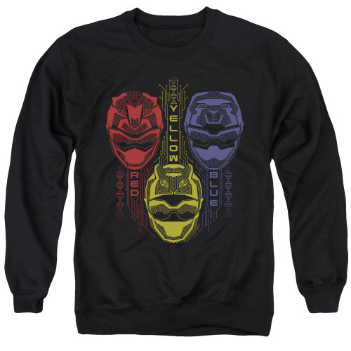 Image for Mighty Morphin Power Rangers Crewneck - Beast Morphers Red Yellow Blue