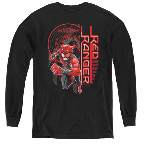 Image for Power Rangers Youth Long Sleeve T-Shirt - Beast Morphers Red Ranger