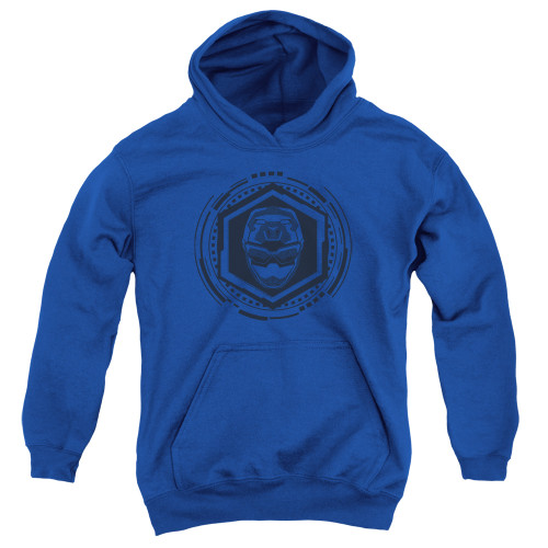 Image for Mighty Morphin Power Rangers Youth Hoodie - Beast Morphers Blue Ranger Icon
