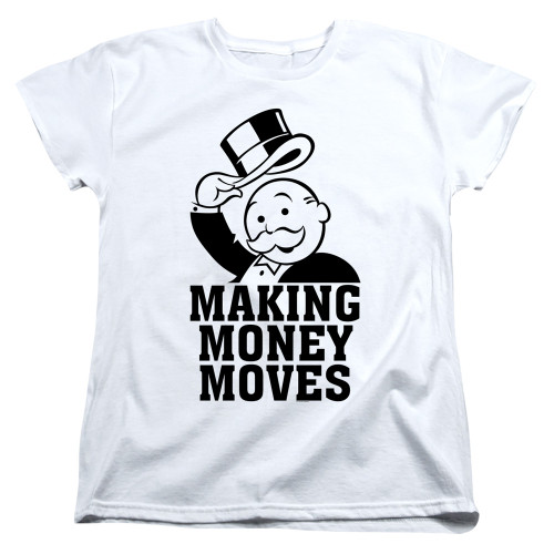 Image for Monopoly Woman's T-Shirt - Money Moves