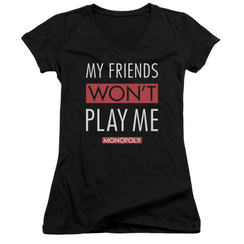 Image for Monopoly Girls V Neck T-Shirt - My Friends