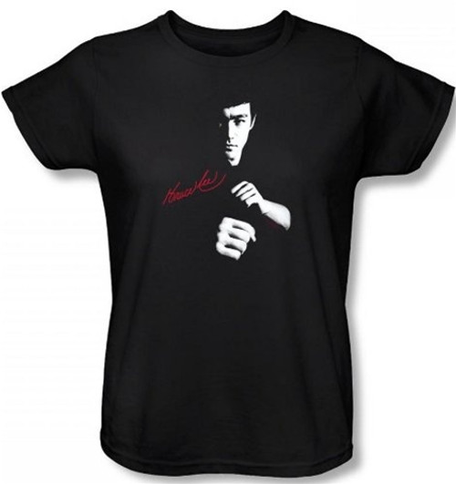 Bruce Lee Womans T-Shirt - The Dragon Awaits