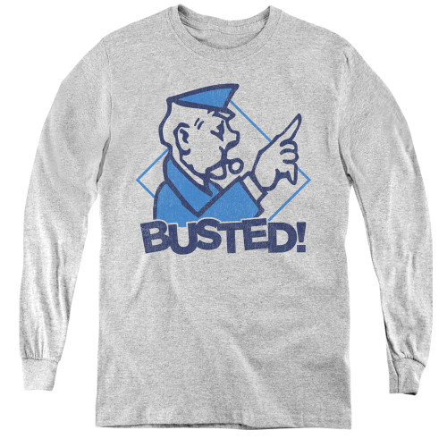 Image for Monopoly Youth Long Sleeve T-Shirt - Busted