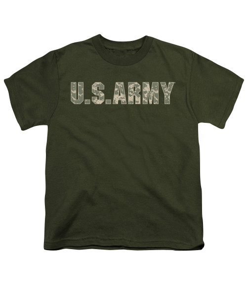 Image for U.S. Army Youth T-Shirt - Camo Logo