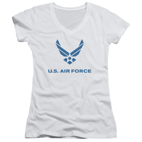 Image for U.S. Air Force Girls V Neck - Distressed Logo