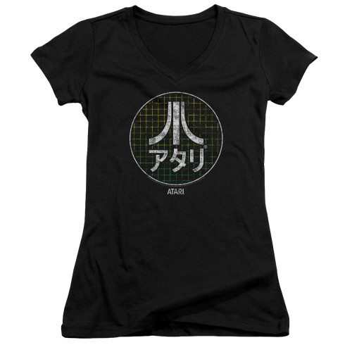 Image for Atari Girls V Neck T-Shirt - Japanese Grid