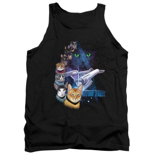 Image for Star Trek Cats Tank Top - Feline Galaxy