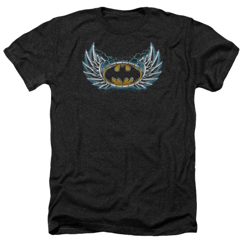 Image for Batman Heather T-Shirt - Steel Wings Logo