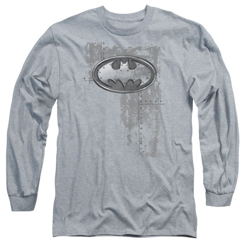 Image for Batman Long Sleeve T-Shirt - Rivited Metal Logo
