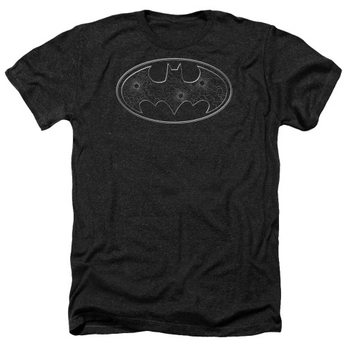 Image for Batman Heather T-Shirt - Glass Hole Logo