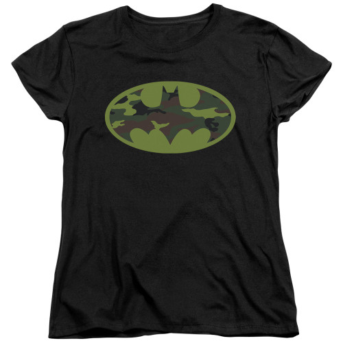 Image for Batman Womans T-Shirt - Camo Logo