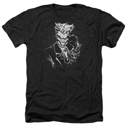 Image for Batman Heather T-Shirt - Jokers Splatter Smile