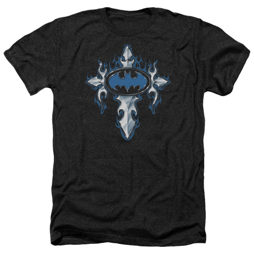 Image for Batman Heather T-Shirt - Gothic Steel Logo