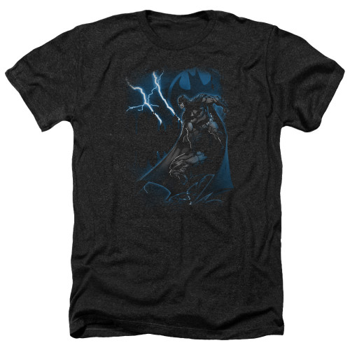 Image for Batman Heather T-Shirt - Dark Lightning Strikes