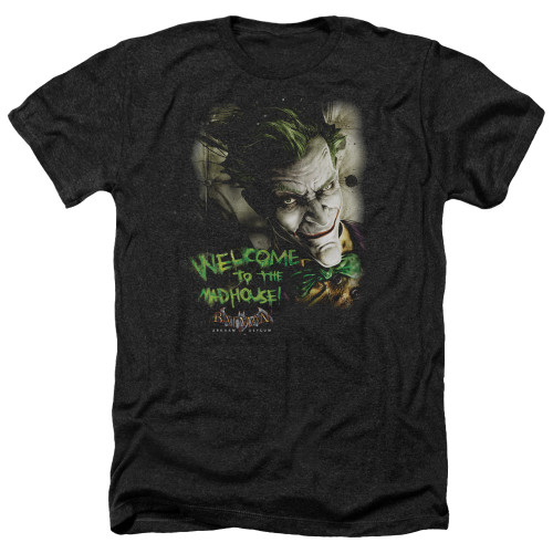 Image for Batman Heather T-Shirt - Welcome to the Madhouse