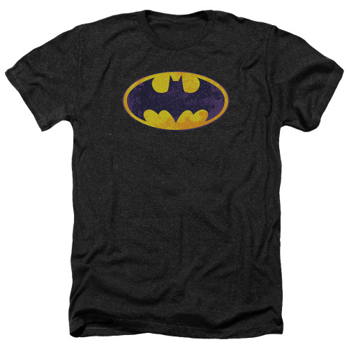 Image for Batman Heather T-Shirt - BM Neon Distress Logo
