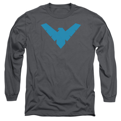 Image for Batman Long Sleeve T-Shirt - Nightwing Symbol Charcoal