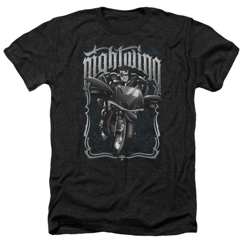 Image for Batman Heather T-Shirt - Nightwing Biker